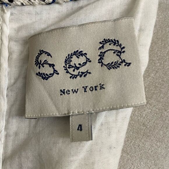 Sea New York Tweed Fit & Flare Dress w/White Floral Lace Cut Outs & Pockets (4) - Picture 8 of 16